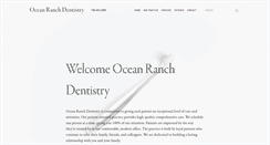 Desktop Screenshot of oceanranchdentistry.com